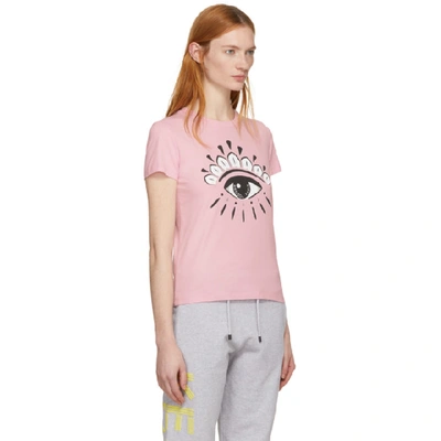 Shop Kenzo Pink Eye Logo T-shirt In 32 - Light
