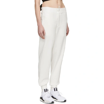 Shop Y-3 White Classic Logo Lounge Pants In Core White