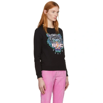 Shop Kenzo Black Classic Tiger Sweatshirt In 99 - Light