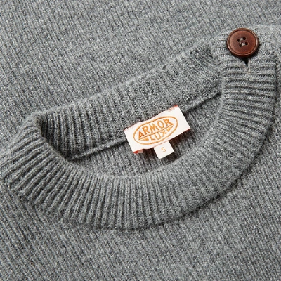 Shop Armor-lux 74732 Heritage Crew Knit In Grey