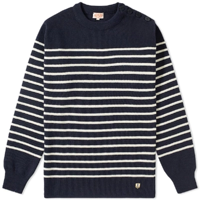 Armor-lux 70094 Heritage Crew Knit In Blue | ModeSens
