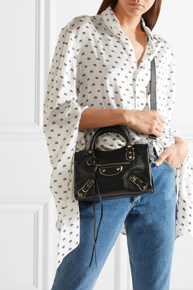 balenciaga mini city metallic edge