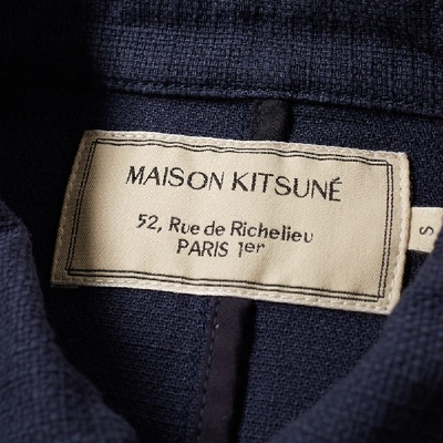 Shop Maison Kitsuné Artist Jacket In Blue