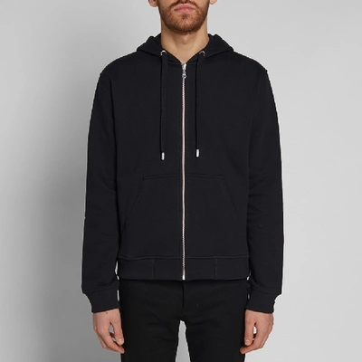 Shop Kenzo Tiger Face Embroidered Zip Hoody In Black