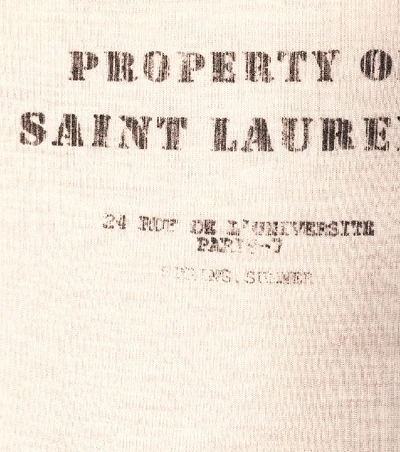 Shop Saint Laurent Printed Wool Tank Top In White
