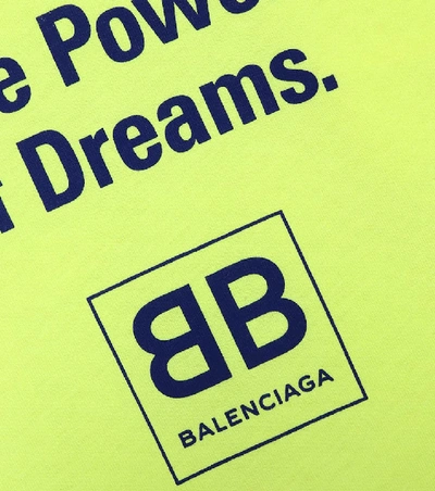 Shop Balenciaga Printed Cotton T-shirt In Jauee