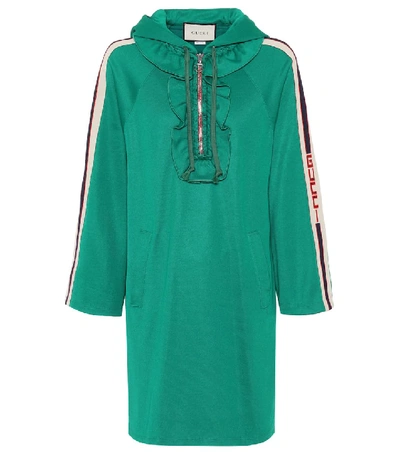 Shop Gucci Cotton-blend Dress In Green