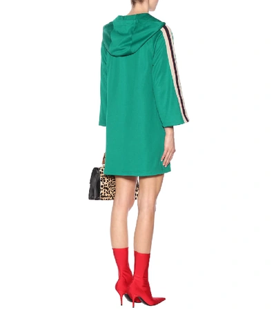 Shop Gucci Cotton-blend Dress In Green