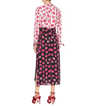 Shop Proenza Schouler Floral-printed Silk Midi Dress
