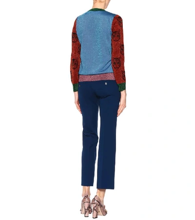 Shop Gucci Metallic Intarsia Sweater In Multicoloured