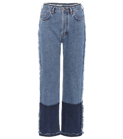 Shop Acne Studios Myrja High-rise Straight Jeans In Blue