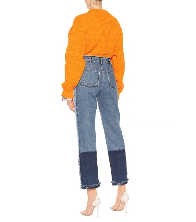 Shop Acne Studios Myrja High-rise Straight Jeans In Blue