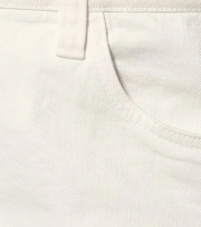 Shop Brunello Cucinelli Wrap Square Cropped Jeans In White