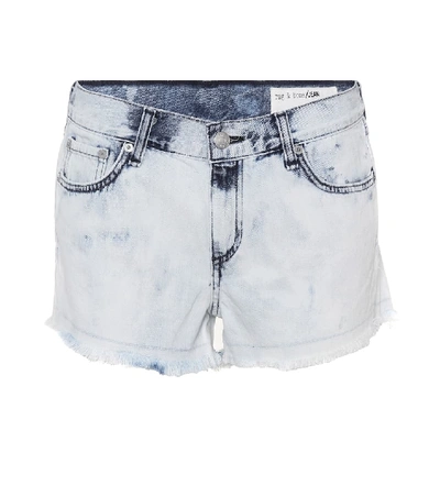 Shop Rag & Bone Denim Cut-off Shorts In Blue
