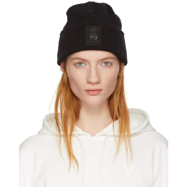 y3 logo beanie
