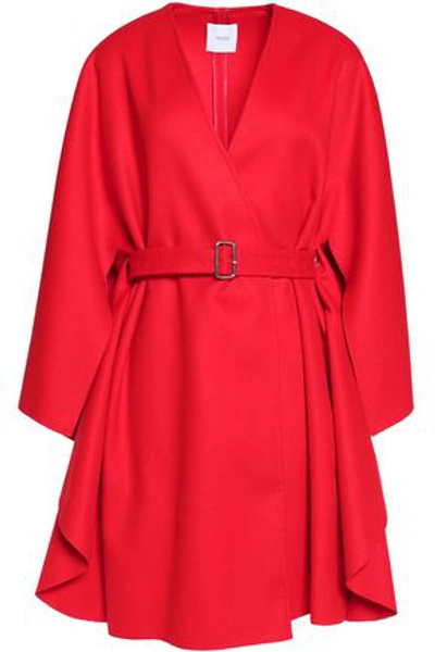 Shop Agnona Woman Mid Coat Red