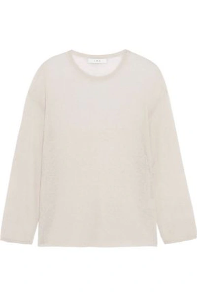 Shop Iro Woman Loader Alpaca-blend Sweater Light Gray