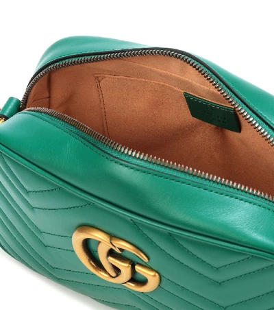 Shop Gucci Gg Marmont Small Shoulder Bag In Green