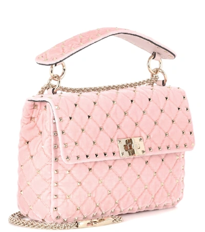 Shop Valentino Rockstud Spike Shoulder Bag In Pink