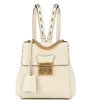 Shop Gucci Padlock Embossed Leather Backpack In Female