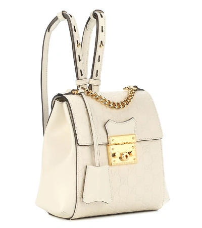 Shop Gucci Padlock Embossed Leather Backpack In Female