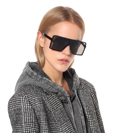 Shop Saint Laurent New Wave Betty Small Sunglasses In Black