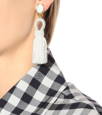 Shop Oscar De La Renta Clip-on Tassel Earrings In Female