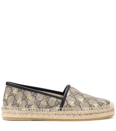 Shop Gucci Gg Supreme Canvas Espadrilles In Beige