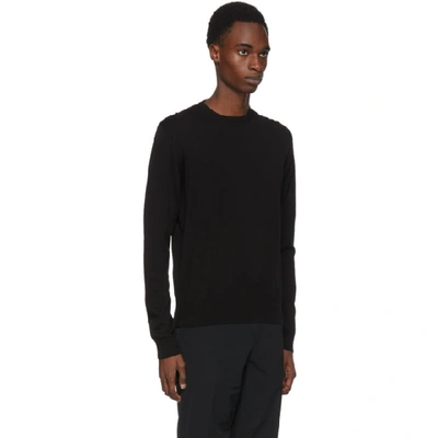 Shop Prada Black Cotton Sweater In F0002-nero