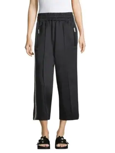 Shop Marc Jacobs Classic Cropped Track Pants In Black
