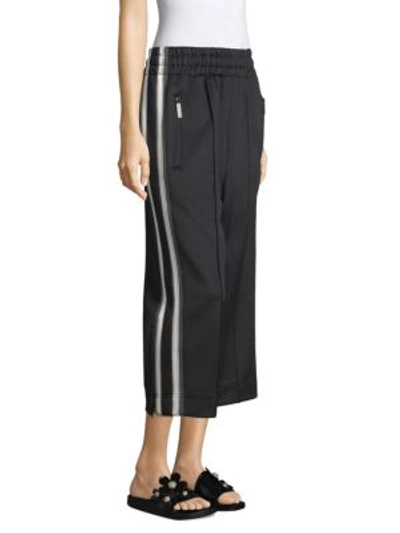 Shop Marc Jacobs Classic Cropped Track Pants In Black