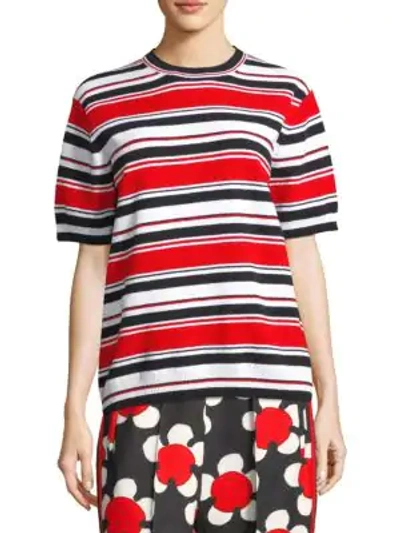 Shop Marc Jacobs Multi Stripe Top In Red-multi