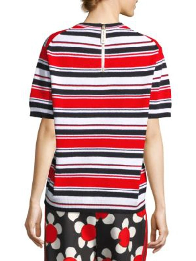 Shop Marc Jacobs Multi Stripe Top In Red-multi