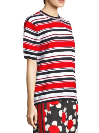 Shop Marc Jacobs Multi Stripe Top In Red-multi