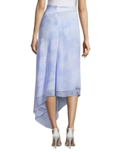 Shop Michael Kors Silk Chiffon Skirt In Water