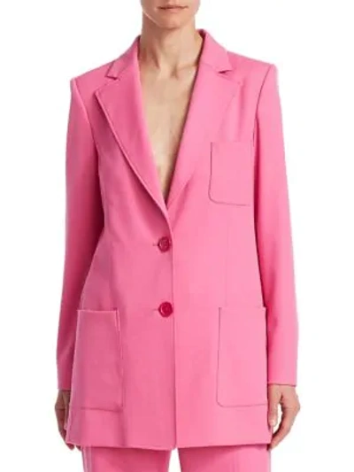 Shop Oscar De La Renta Two-button Jacket In Marigold