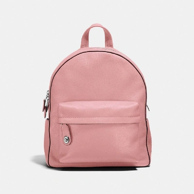 Shop Coach Campus Backpack In Peony/silver