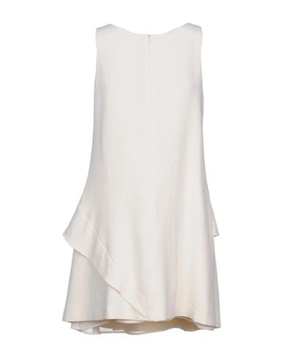 Shop Emporio Armani Short Dress In Ivory