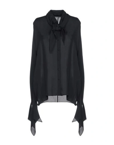 Shop Balenciaga Silk Shirts & Blouses In Black
