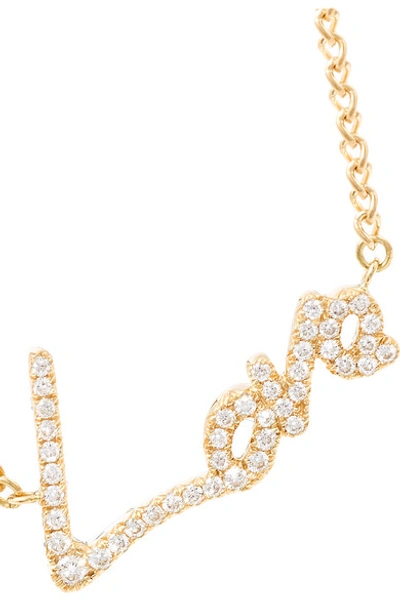 Shop Stephen Webster Tracey Emin Love 18-karat Gold Diamond Necklace