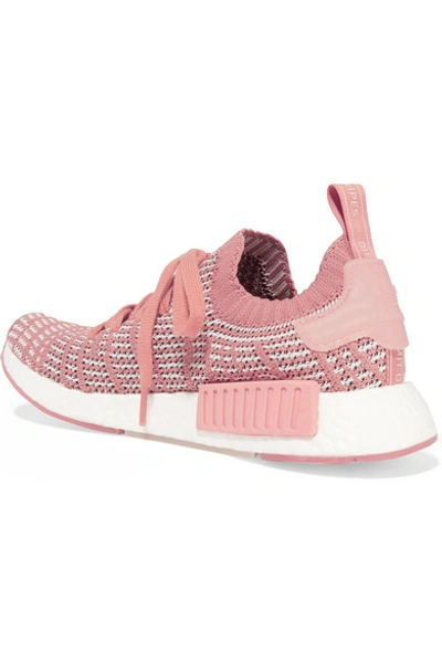 Shop Adidas Originals Nmd R1 Rubber-trimmed Primeknit Sneakers In Pink