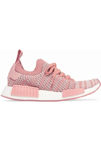 Shop Adidas Originals Nmd R1 Rubber-trimmed Primeknit Sneakers In Pink