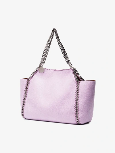 Shop Stella Mccartney Purple Reversible Falabella Shoulder Bag In Pink/purple