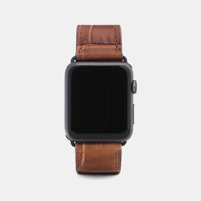 Shop Coach Apple Watch Strap In Saddle