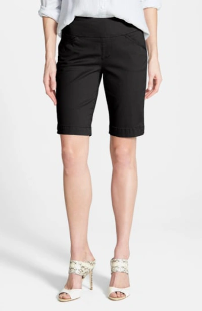 Shop Jag Jeans 'ainsley' Slim Bermuda Shorts In Black