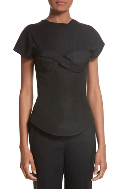 Shop Alexander Wang Bustier Tee In Black