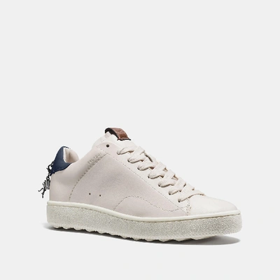 Shop Coach C101 Low Top Sneaker In White/midnight Navy