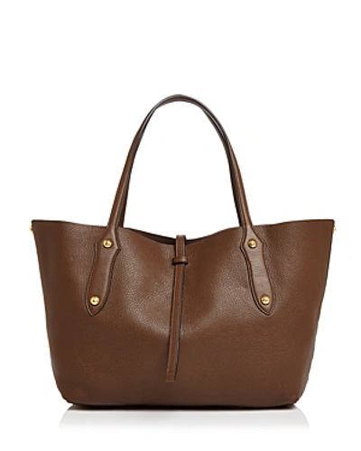 Shop Annabel Ingall Isabella Small Leather Tote In Coffee/gold