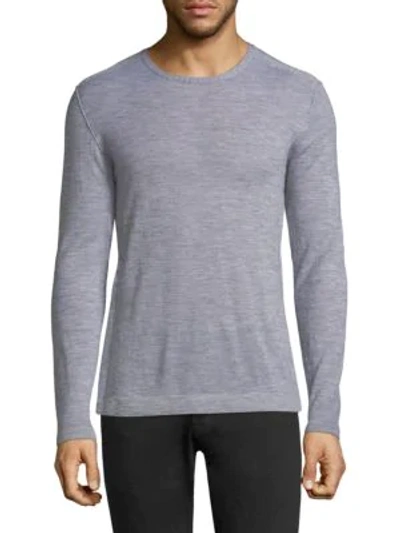 Shop John Varvatos Knit Cashmere Long Sleeve Tee In Light Grey