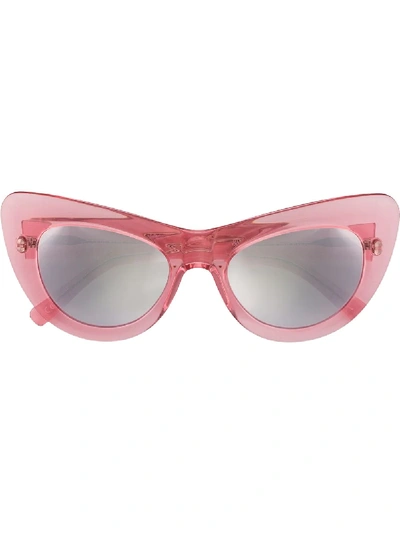 Shop Andy Wolf Oversized Cat Eye Sunglasses In Pink